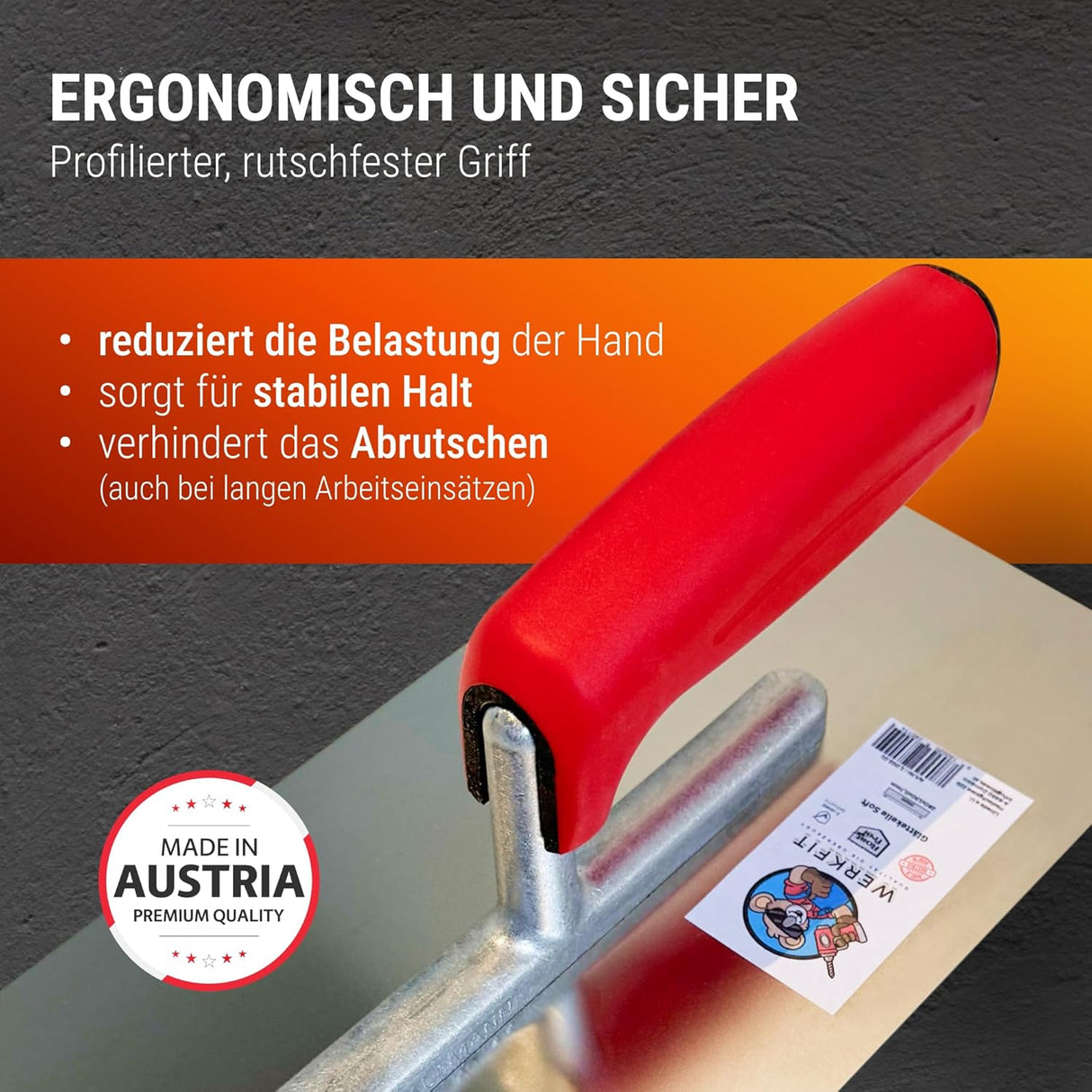 Rostfreie Glättekelle – Profi Spachtel- & Trockenbaukelle