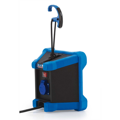 Werkfit LEDCUBE Classic Arbeitsleuchte mit 30 Watt und 5.200 Lumen in Blau und Schwarz mit praktischem Aufhängehaken
