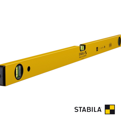 Werkfit Stabila Wasserwaage Type 70-2 in Gelb mit zwei Libellen für präzise Messungen bei Bauarbeiten