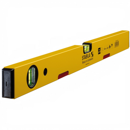 Werkfit Stabila Wasserwaage Type 70 M aus gelbem Aluminium mit Seltenerd-Magnetsystem und Libellen