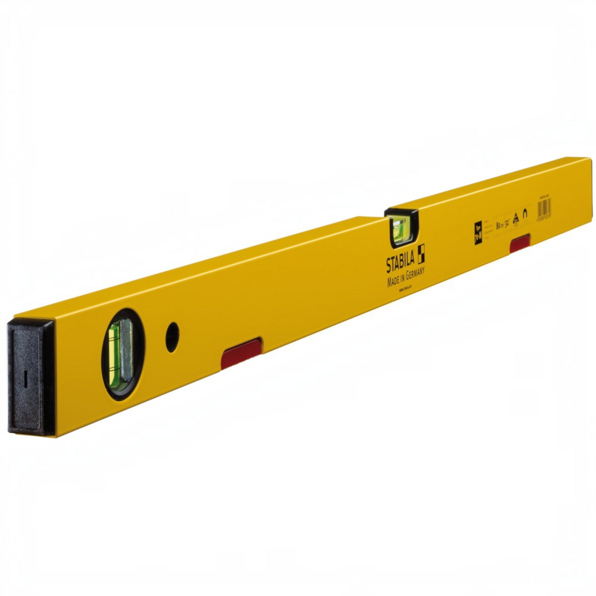 Werkfit Stabila Wasserwaage Type 70 M aus gelbem Aluminium mit Seltenerd-Magnetsystem und Libellen