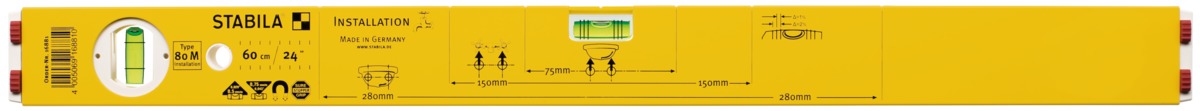 Wasserwaage Type 80 M Installation