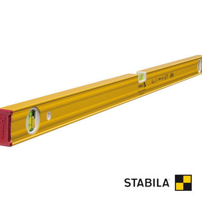Werkfit Stabila Wasserwaage Type 80 AS-2 in Gelb mit zwei Libellen für präzise Messungen