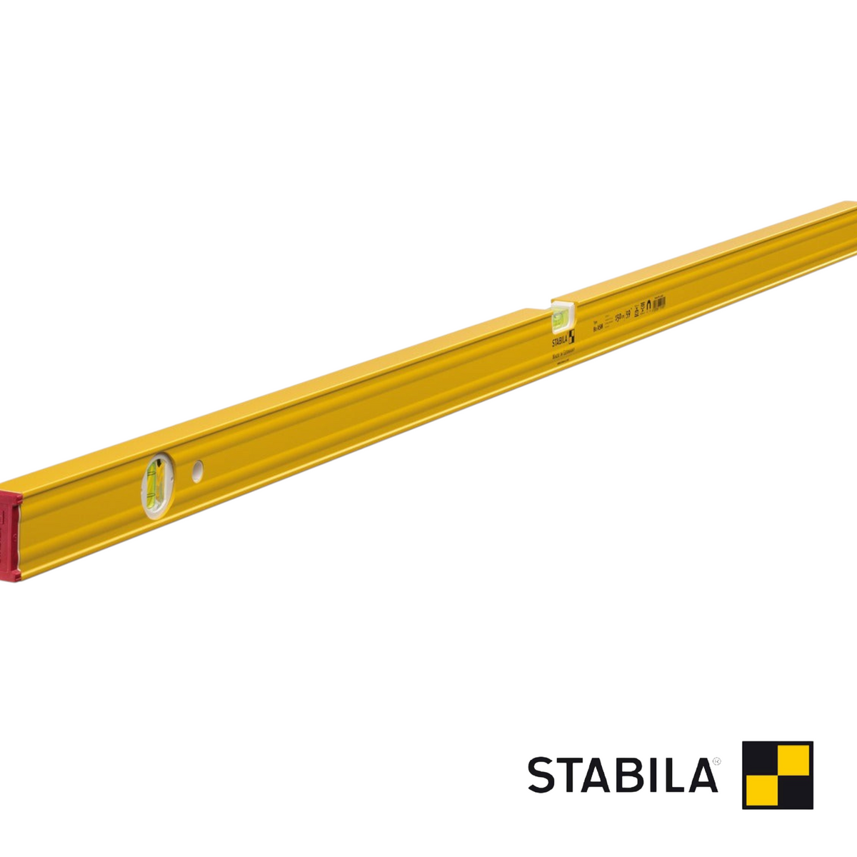 Werkfit Stabila Wasserwaage Type 80 ASM in Gelb mit zwei Libellen für präzise Messungen im Handwerk