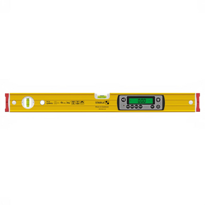 Werkfit Stabila TECH 196M elektronische Wasserwaage in Gelb mit digitalem Display und Libellen