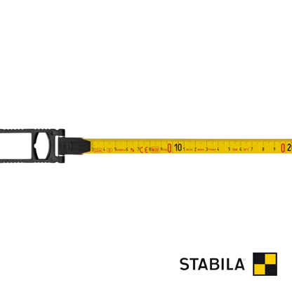 Werkfit Kapselbandmaß LBM 2000 STEEL mit gelbem Stahlband und schwarzem Kunststoff-Anfangsstück