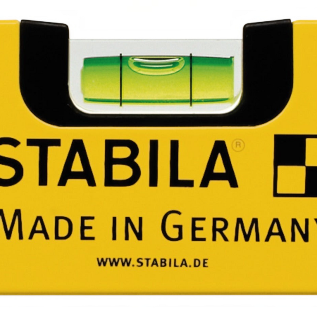 Werkfit Stabila Wasserwaage Typ 70 M aus gelbem Aluminium mit integrierter Libelle und Seltenerd-Magnetsystem