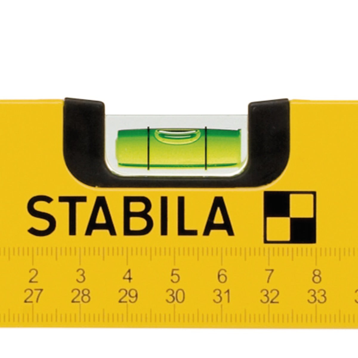 Werkfit Stabila Wasserwaage Typ 70 MAS 80 cm mit gut ablesbarer Libelle und integrierter Messskala in Gelb