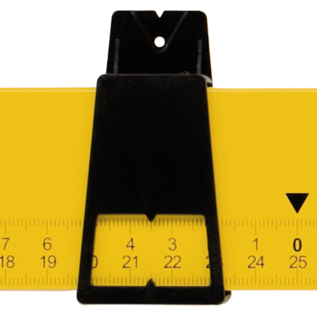 Werkfit Wasserwaage Type 70 MAS 80 cm mit schwarzem Markierungsschieber auf gelbem Aluminiumprofil