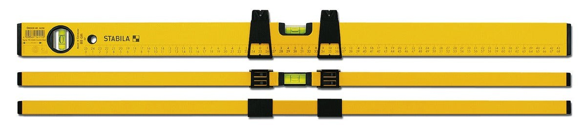 Werkfit Stabila Typ 70 MAS Wasserwaage 80 cm in Gelb mit integrierten Markierungshilfen für präzises Arbeiten