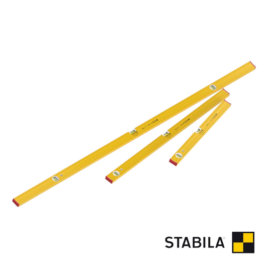 Werkfit Wasserwaagen PRO SET 80 AS in Gelb, 3-teiliges Set mit 180 cm, 100 cm und 60 cm Länge für präzise Messungen