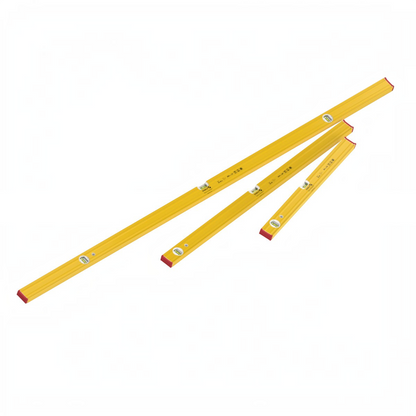 Werkfit Wasserwaagen PRO SET 80 AS in Gelb, 3-teiliges Set mit 180 cm, 100 cm und 60 cm Länge für präzises Messen