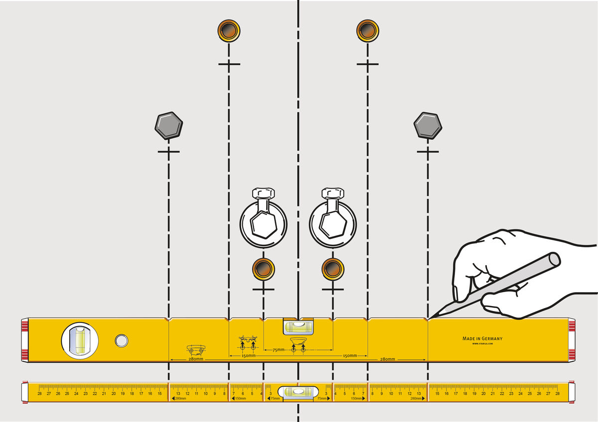Wasserwaage Type 80 M Installation