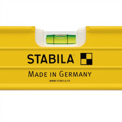 Werkfit Stabila Wasserwaage Type 96-2 in Gelb mit integrierter Libelle für präzise Messungen