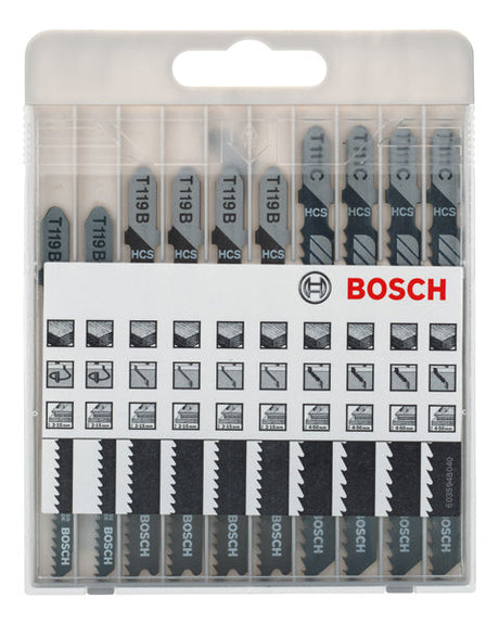 10-tlg. Stichsägeblatt-Set Basic for Wood
