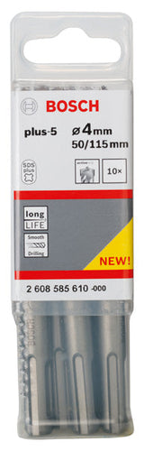 Hammerbohrer SDS plus-5, 4 x 50 x 115 mm, 10er-Pack