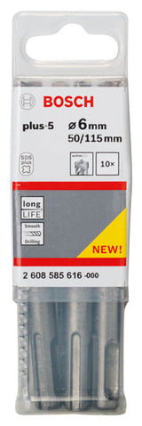 Hammerbohrer SDS plus-5, 6 x 50 x 115 mm, 10er-Pack