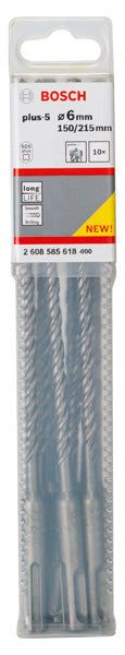 Hammerbohrer SDS plus-5, 6 x 150 x 215 mm, 10er-Pack