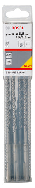 Hammerbohrer SDS plus-5, 6,5 x 150 x 215 mm, 10er-Pack