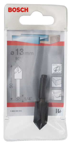 Kegelsenker mit Sechskantschaft, 13,0 mm, 90°, 50 mm, 1/4-Zoll