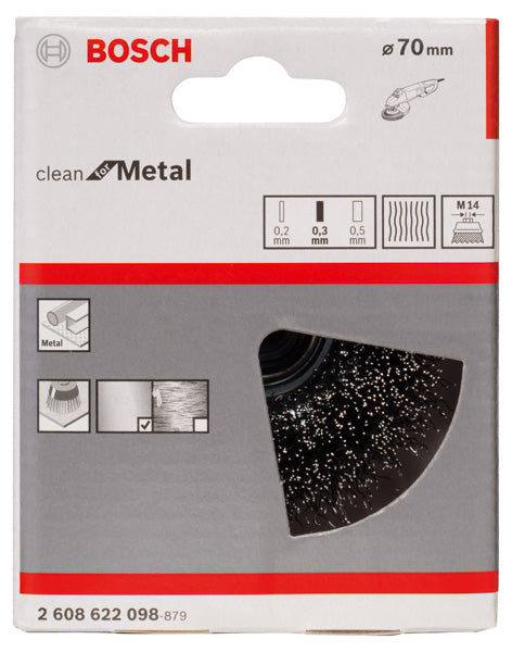 PRO Metal clean Topfbürste, 70 x 0,3 mm, Gewinde