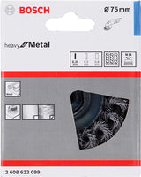 PRO Metal heavy Topfbürste, 75 x 0,35 mm, Gewinde