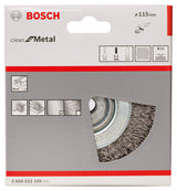 PRO Metal clean Scheibenbürste, 115 x 0,3 mm, Gewinde