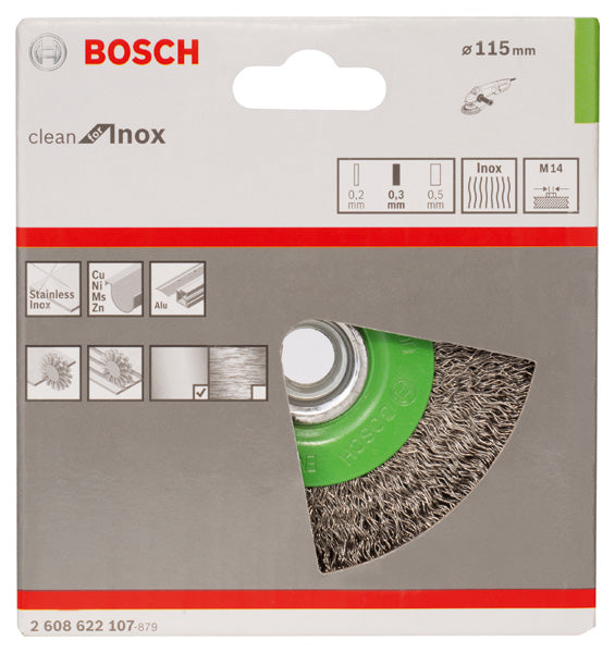 PRO Stainless Steel clean Scheibenbürste, 115 x 0,3 mm, Gewinde