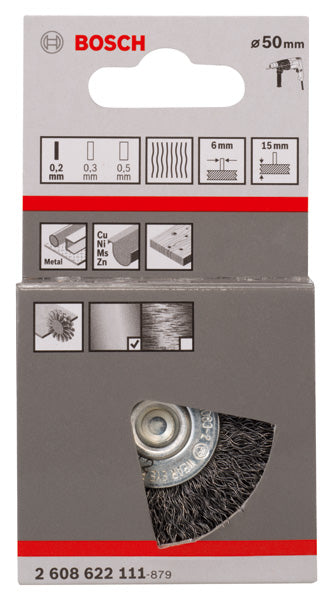 PRO Metal clean Scheibenbürste, gerader Schaft, 50 x 0,2 mm