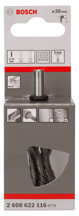 PRO Metal heavy Pinselbürste, gerader Schaft, 19 x 0,35 mm