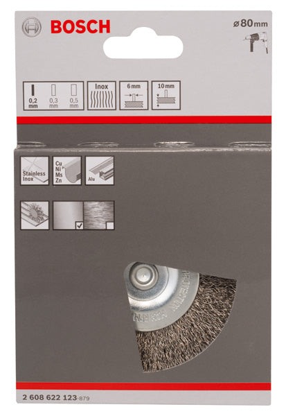PRO Stainless Steel clean Scheibenbürste, gerader Schaft, 80 x 0,2 mm