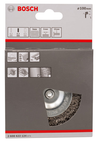 PRO Stainless Steel clean Scheibenbürste, gerader Schaft, 100 x 0,3 mm