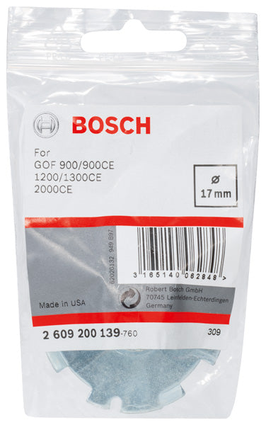 Kopierhülse für Bosch-Oberfräsen, mit Schnellverschluss, 17 mm