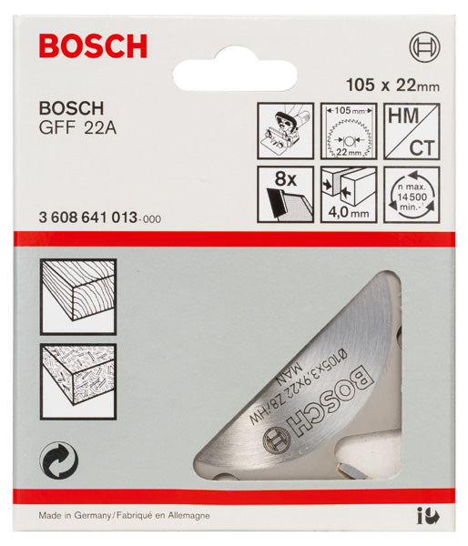 PRO Scheibenfräser, 105 x 22 x 4 mm, 8 Zähne