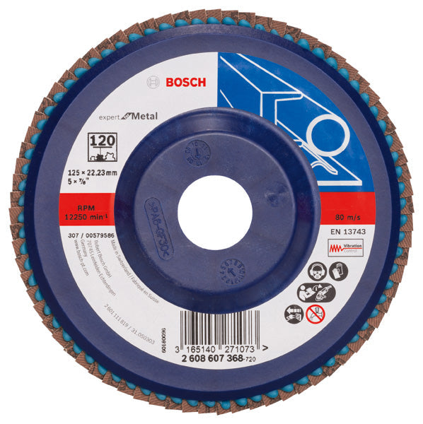 Fächerschleifscheibe X551 Expert for Metal, gerade, 125 mm, 120, Kunststoff