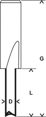 Nutfräser Expert for Wood, Voll-Carbide, 8 mm, D1 3 mm, L 9,5 mm, G 50,7 mm