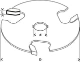 Scheibennutfräser Expert for Wood, 8 mm, D1 50,8 mm, L 2,5 mm, G 8 mm