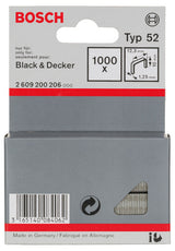 Flachdrahtklammer Typ 52, 12,3 x 1,25 x 10 mm, 1000er-Pack