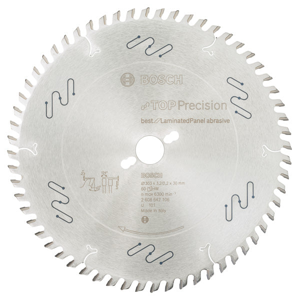 Kreissägeblatt Top Precision Best for Laminated Panel Abrasive 303x30x3,2 mm, 60