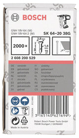 Senkkopf-Stift SK64 20G, 38 mm verzinkt, 2000 Stk.