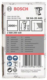 Senkkopf-Stift SK64 20G, 44 mm verzinkt, 2000 Stk.