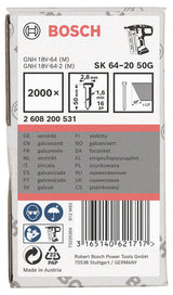 Senkkopf-Stift SK64 20G, 50 mm verzinkt, 2000 Stk.