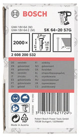 Senkkopf-Stift SK64 20G, 57 mm verzinkt, 2000 Stk.