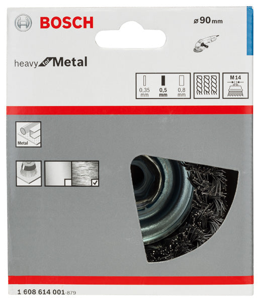 PRO Metal heavy Topfbürste, 90 x 0,5 mm, Gewinde