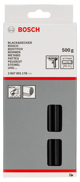 Schmelzkleber, 11 x 200 mm, 500 g, schwarz