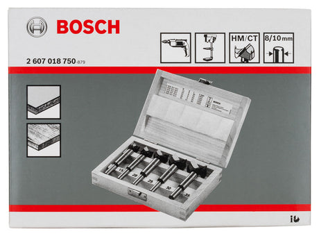 5-tlg. Scharnierlochbohrer-Set, Carbide, 15–35 mm