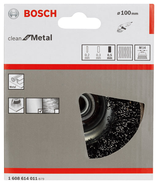 PRO Metal clean Topfbürste, 100 x 0,5 mm, Gewinde