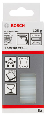 Schmelzkleber, 11 x 45 mm, 125 g, transparent