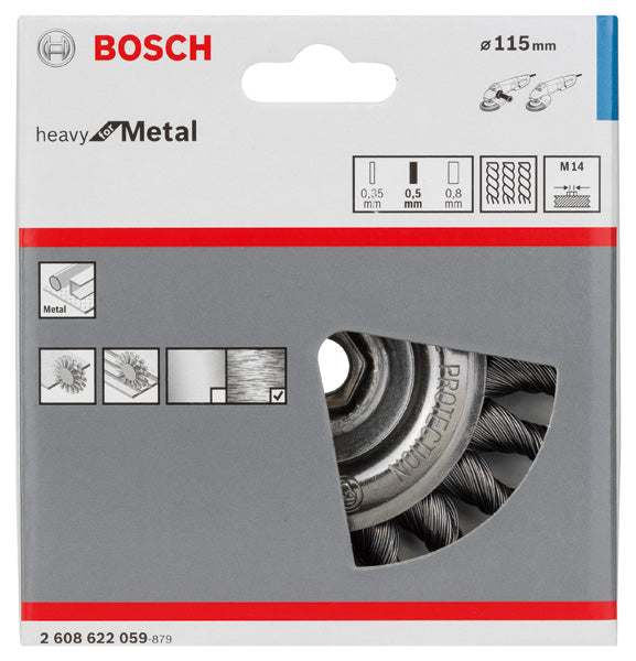 PRO Metal heavy Scheibenbürste, 115 x 0,5 mm, Gewinde