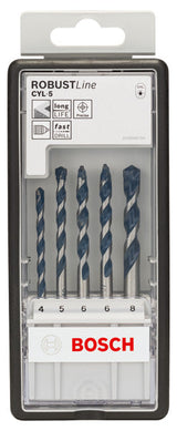 5-tlg. CYL-5 Betonbohrer-Set, Robust Line, 4–8 mm